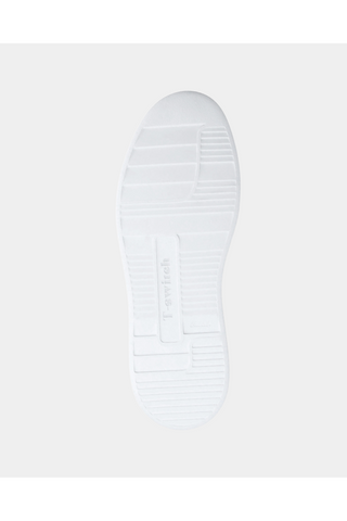 White T-Switch sneaker sole with a textured, non-slip tread pattern and embossed branding on a clean background.