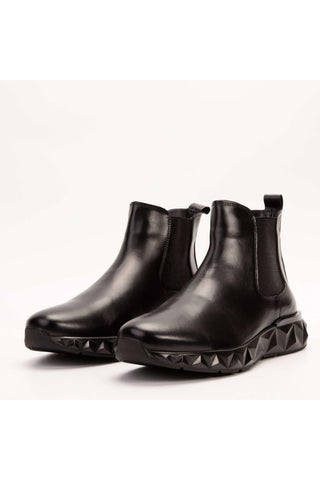 The Apex Black Leather Men Chelsea Boot-AmbrogioShoes
