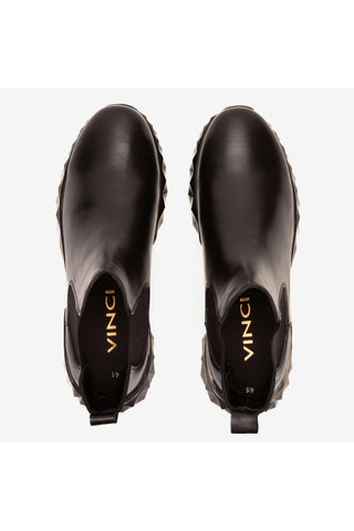 The Apex Black Leather Men Chelsea Boot-AmbrogioShoes