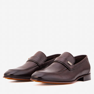 The Ashford Baby Buffalo Leather Loafer Men Shoe - Brown-AmbrogioShoes