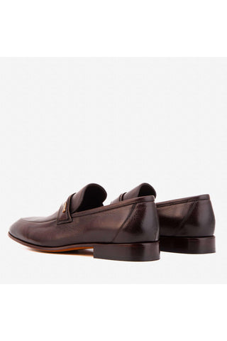 The Ashford Baby Buffalo Leather Loafer Men Shoe - Brown-AmbrogioShoes