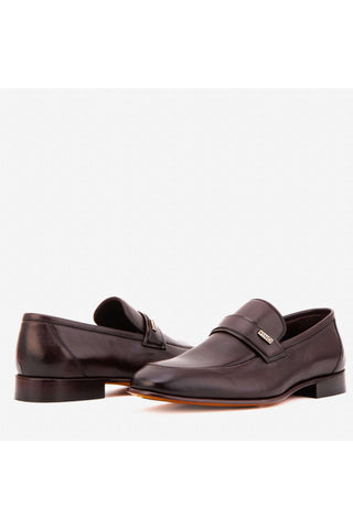 The Ashford Baby Buffalo Leather Loafer Men Shoe - Brown-AmbrogioShoes
