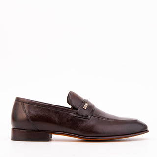 The Ashford Baby Buffalo Leather Loafer Men Shoe - Brown-AmbrogioShoes