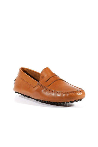 Tods Designer Shoes for Men Gommini Driving Leather Loafers Cogniac (TDM21)-AmbrogioShoes
