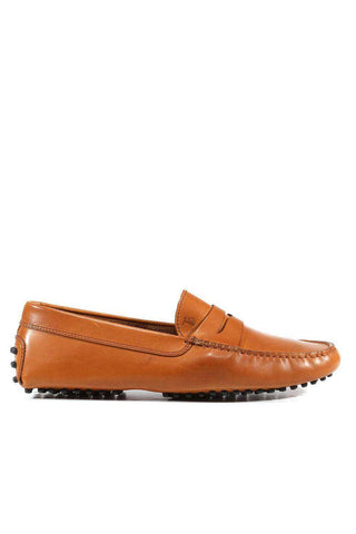 Tods Designer Shoes for Men Gommini Driving Leather Loafers Cogniac (TDM21)-AmbrogioShoes