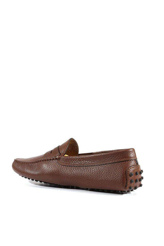 Tods Gommini Driving Textured leather Loafers Brown (TDM22)-AmbrogioShoes