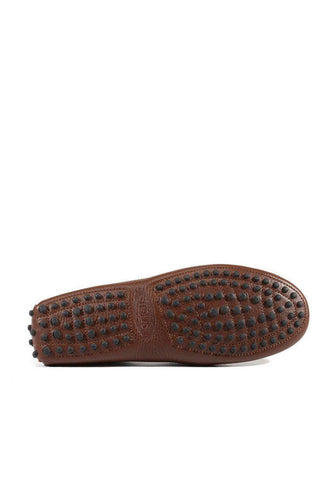 Tods Gommini Driving Textured leather Loafers Brown (TDM22)-AmbrogioShoes