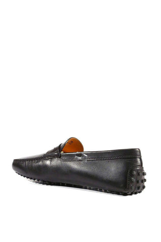 Tods Men Gommini Driving Leather Square Toe Loafers Black (TDM25)-AmbrogioShoes