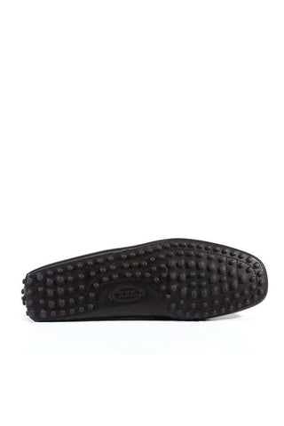 Tods Men Gommini Driving Leather Square Toe Loafers Black (TDM25)