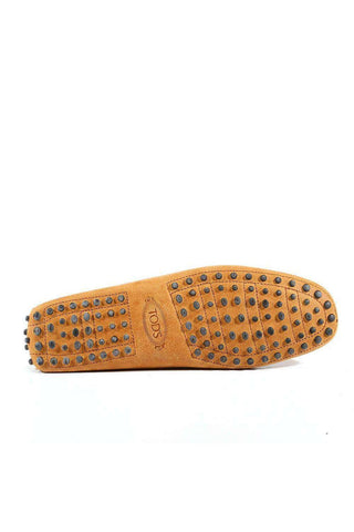 Tods Men Gommini Textured leather Moccasin Nuovo Beige(TDM31)-AmbrogioShoes