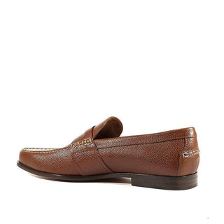 Tods Men's Designer Shoes Italian Moassiomo Wilson Pebbeled Leather Dark Brown (TDM13)-AmbrogioShoes