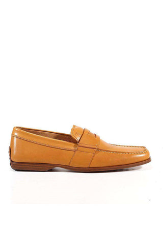 Tods Men's Designer Shoes Italian Mocassimo Greca Nuovo Driver Beige Leather (TDM10)-AmbrogioShoes
