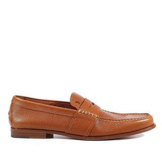 Tods Men's Designer Shoes Moassiomo Wilson Pebbeled Leather Brown (TDM14)-AmbrogioShoes