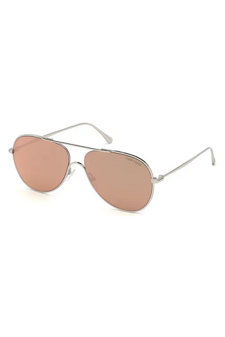 Tom Ford FT0695 Sunglasses Palladium Glanz / Bordeaux (S) Unisex-AmbrogioShoes