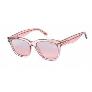 Tom Ford FT0714 Sunglasses Shiny Transparent Pink / Mirrored Purple Gradient Unisex-AmbrogioShoes