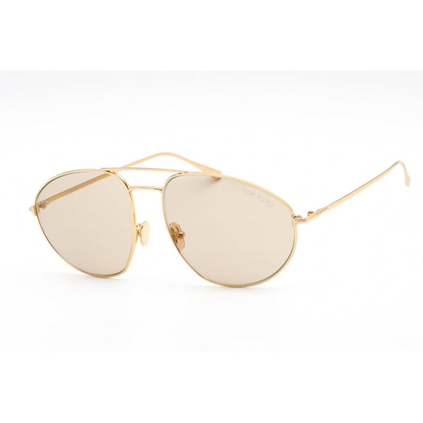 Tom Ford FT0796 Sunglasses Deep Gold Luster / Brown-AmbrogioShoes