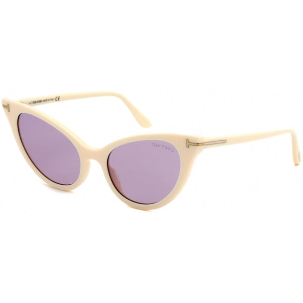 Tom Ford FT0820 Sunglasses Ivory / Violet Unisex-AmbrogioShoes