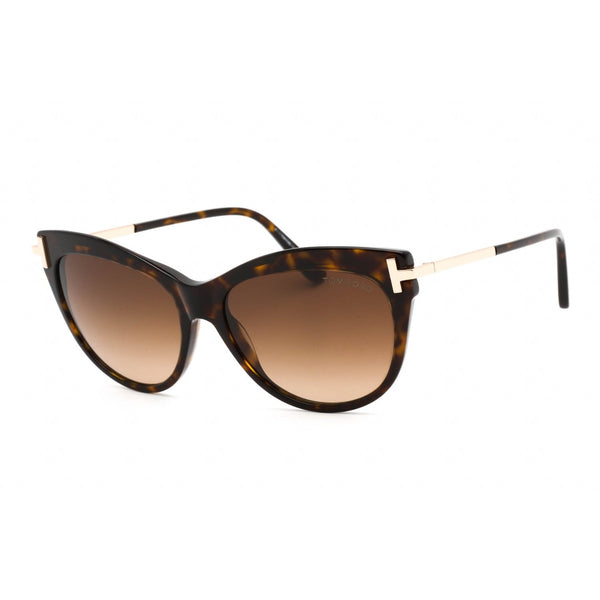 Tom Ford FT0821 Sunglasses Dark Havana/Brown Gradient-AmbrogioShoes