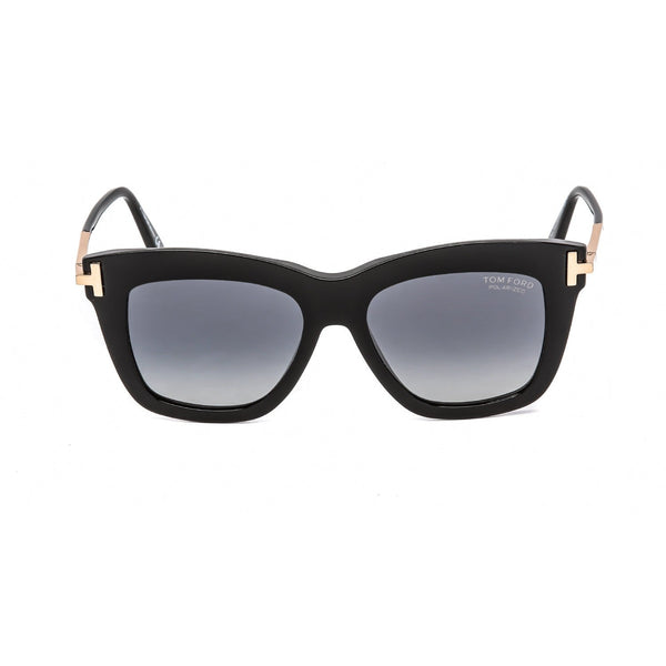 Tom Ford FT0822 Sunglasses Shiny Black / Smoke Polarized-AmbrogioShoes