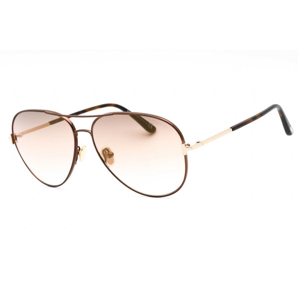 Tom Ford FT0823 Sunglasses Shiny Dark Brown / Brown Mirror-AmbrogioShoes