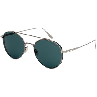 Tom Ford FT0826 Sunglasses Shiny Dark Ruthenium / Blue-AmbrogioShoes