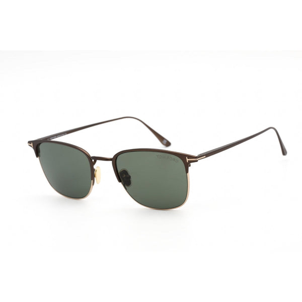 Tom Ford FT0851 Sunglasses Matte Dark Brown / Green Unisex-AmbrogioShoes