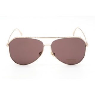 Tom Ford FT0853 Sunglasses Shiny Rose Gold / Brown Unisex-AmbrogioShoes