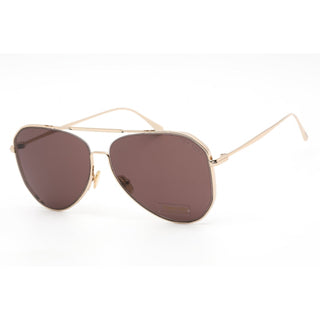 Tom Ford FT0853 Sunglasses Shiny Rose Gold / Brown Unisex-AmbrogioShoes