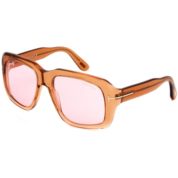 Tom Ford FT0885 Sunglasses shiny light brown / violet-AmbrogioShoes