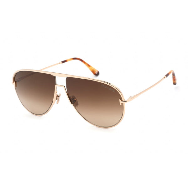 Tom Ford FT0924 Sunglasses Shiny Rose Gold / Gradient Brown-AmbrogioShoes