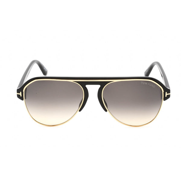 Tom Ford FT0929 Sunglasses shiny black / gradient smoke-AmbrogioShoes