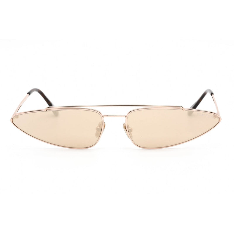 Tom Ford FT0979 Sunglasses shiny rose gold / brown mirror Women's-AmbrogioShoes