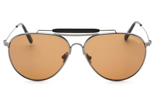 Tom Ford FT0995 Sunglasses Shiny Gunmetal / Brown-AmbrogioShoes