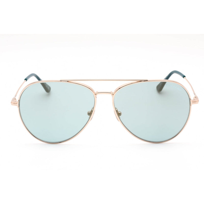 Tom Ford FT0996 Sunglasses shiny rose gold / blue mirror-AmbrogioShoes
