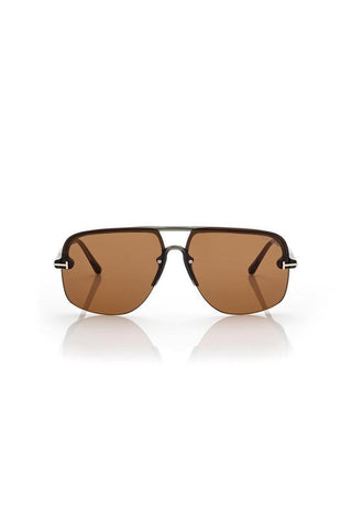 Tom Ford FT1003 Hugo Sunglasses Grey / Pink Unisex-AmbrogioShoes
