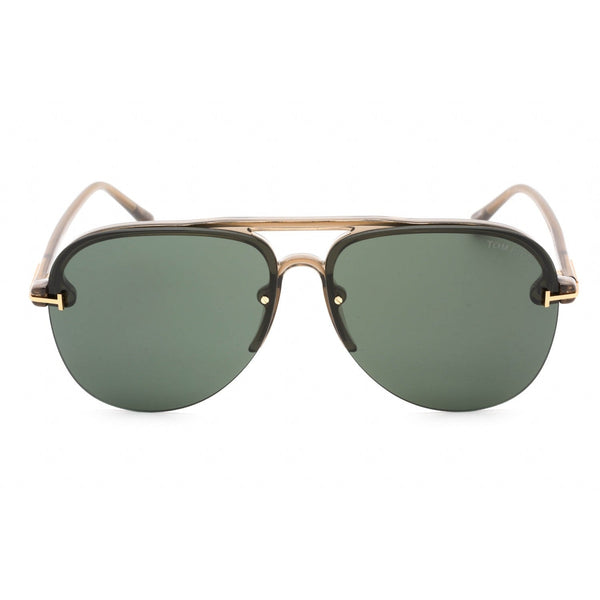 Tom Ford FT1004 Sunglasses Shiny Light Brown / Green-AmbrogioShoes
