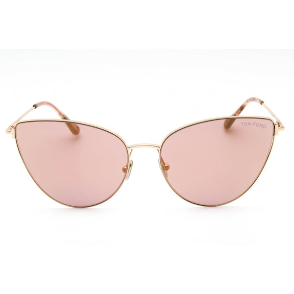 Tom Ford FT1005 Sunglasses Shiny Rose Gold / Pink Flash Gold-AmbrogioShoes