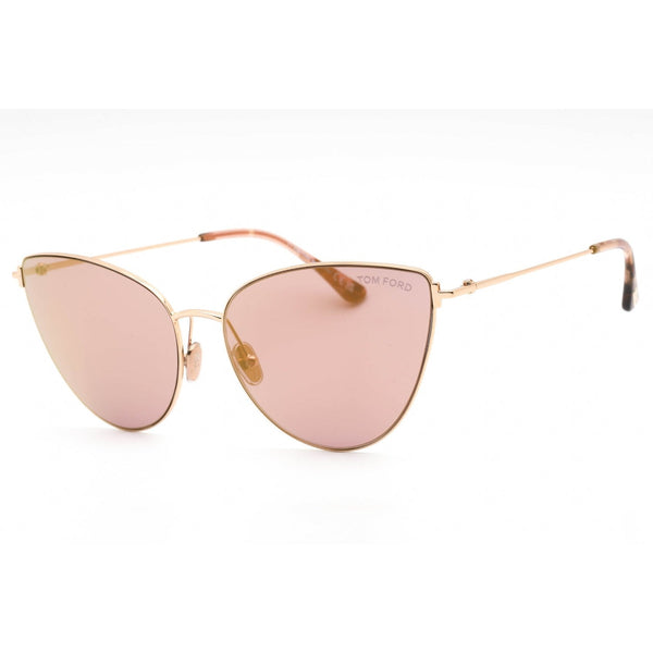 Tom Ford FT1005 Sunglasses Shiny Rose Gold / Pink Flash Gold-AmbrogioShoes