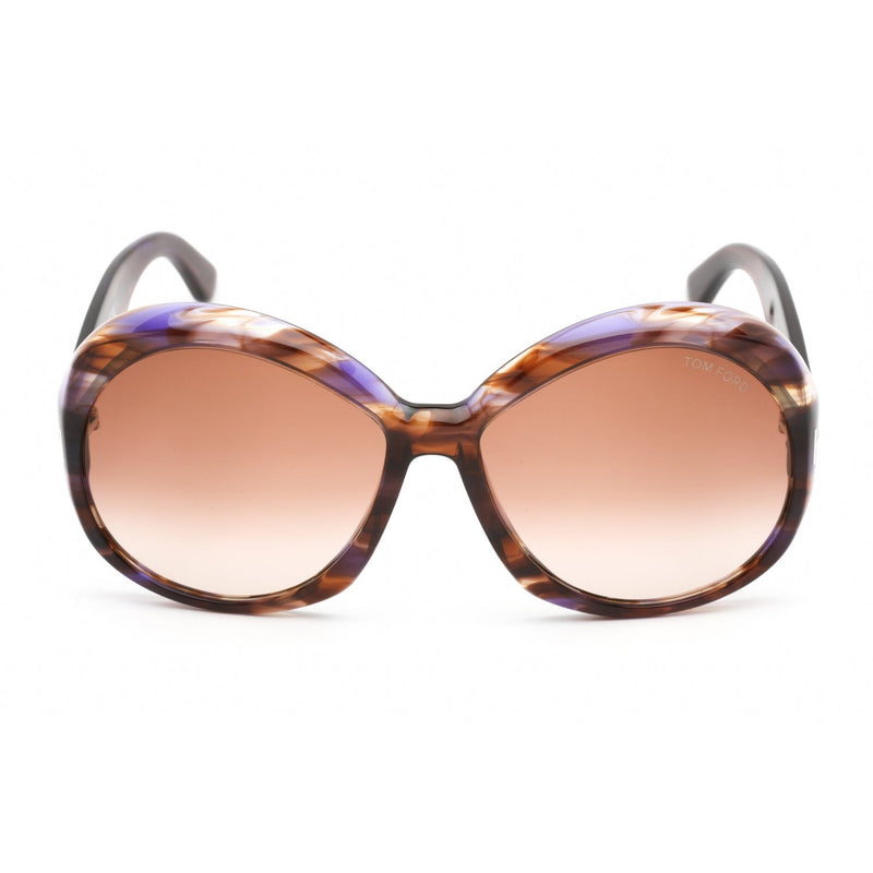 Tom Ford FT1010 Annabelle Sunglasses Colored Havana / Gradient Brown Women's-AmbrogioShoes