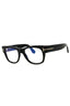 001 - shiny black/Clear/Blue-light Block lens