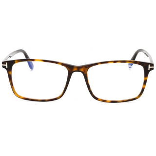 Tom Ford FT5584-B Eyeglasses Dark Havana / Clear blue-light block lens-AmbrogioShoes
