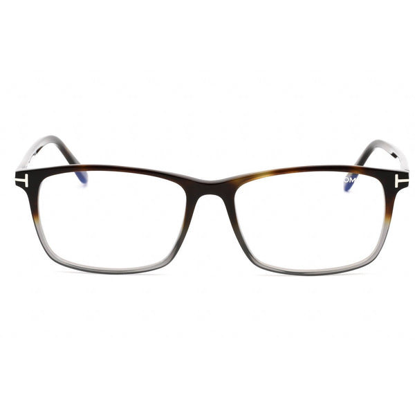 Tom Ford FT5584-B Eyeglasses Shiny Havana / Clear Lens-AmbrogioShoes
