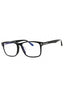001 - shiny black/clear/blue-light block lens
