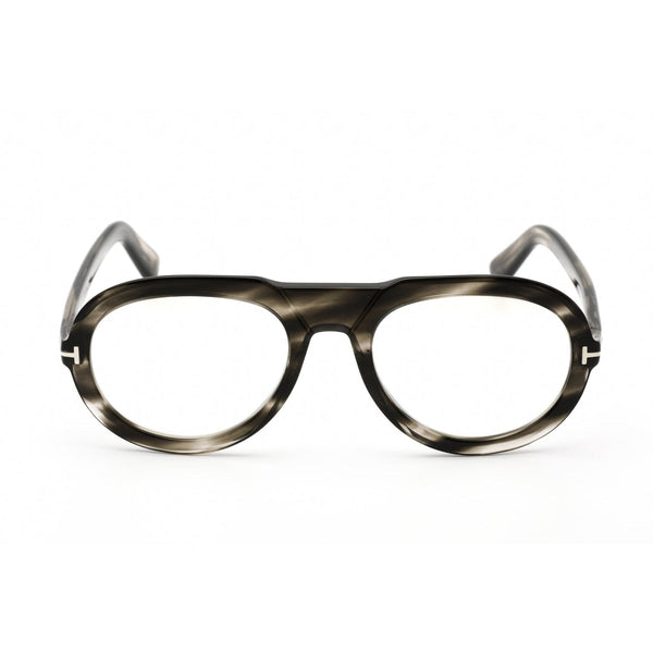 Tom Ford FT5755-B Eyeglasses Havana / Other / Clear / Blue Block Lens Men's-AmbrogioShoes