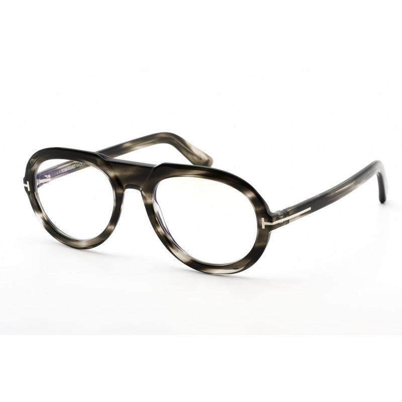 Tom Ford FT5756-B Eyeglasses Havana / Other / Clear / Blue Block Lens Men's-AmbrogioShoes