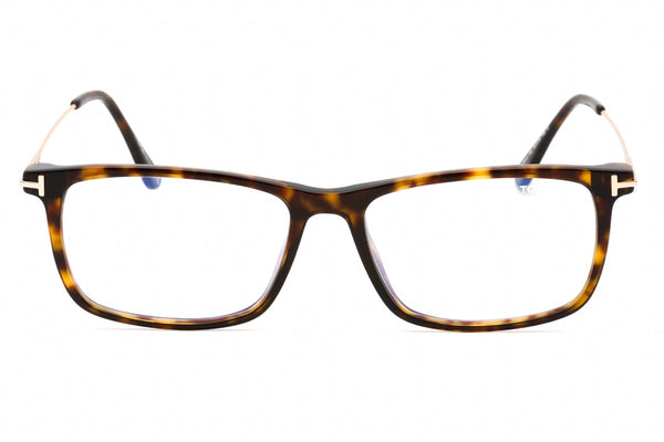 Tom Ford FT5758-B Eyeglasses Dark havana/Clear/blue-light block lens-AmbrogioShoes