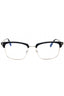 090 - shiny blue/clear/blue-light block lens