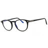 001 - shiny black/clear/blue-light block lens