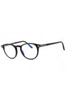 001 - shiny black/clear/blue-light block lens