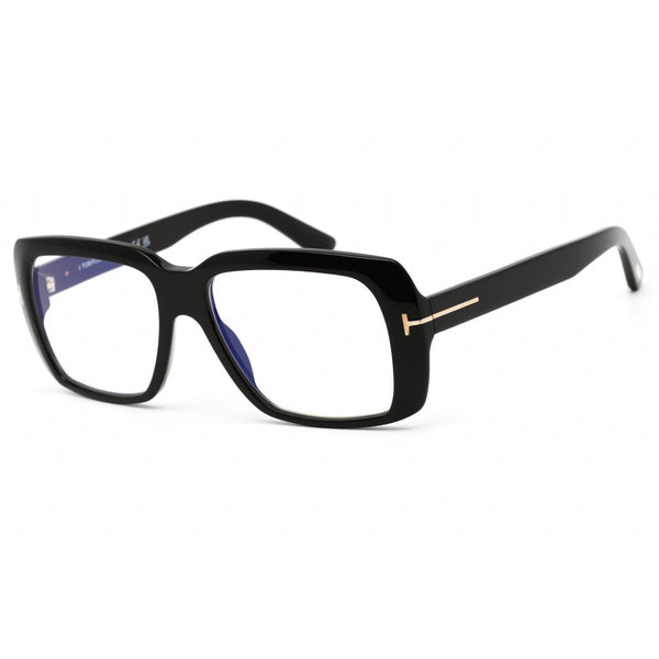 Tom Ford FT5822-B Eyeglasses Shiny black / Clear/Blue-light block lens-AmbrogioShoes